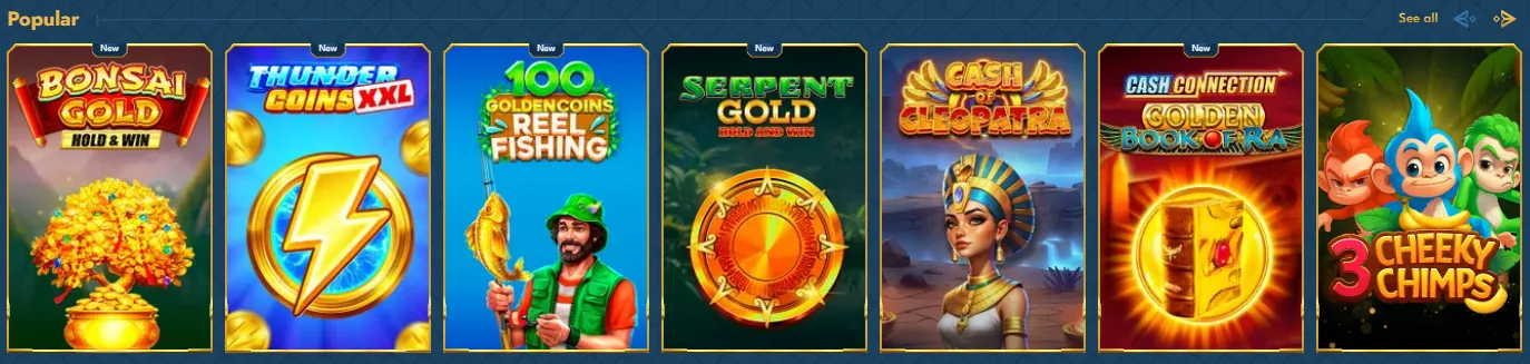 Casea Casino populaire gokkasten